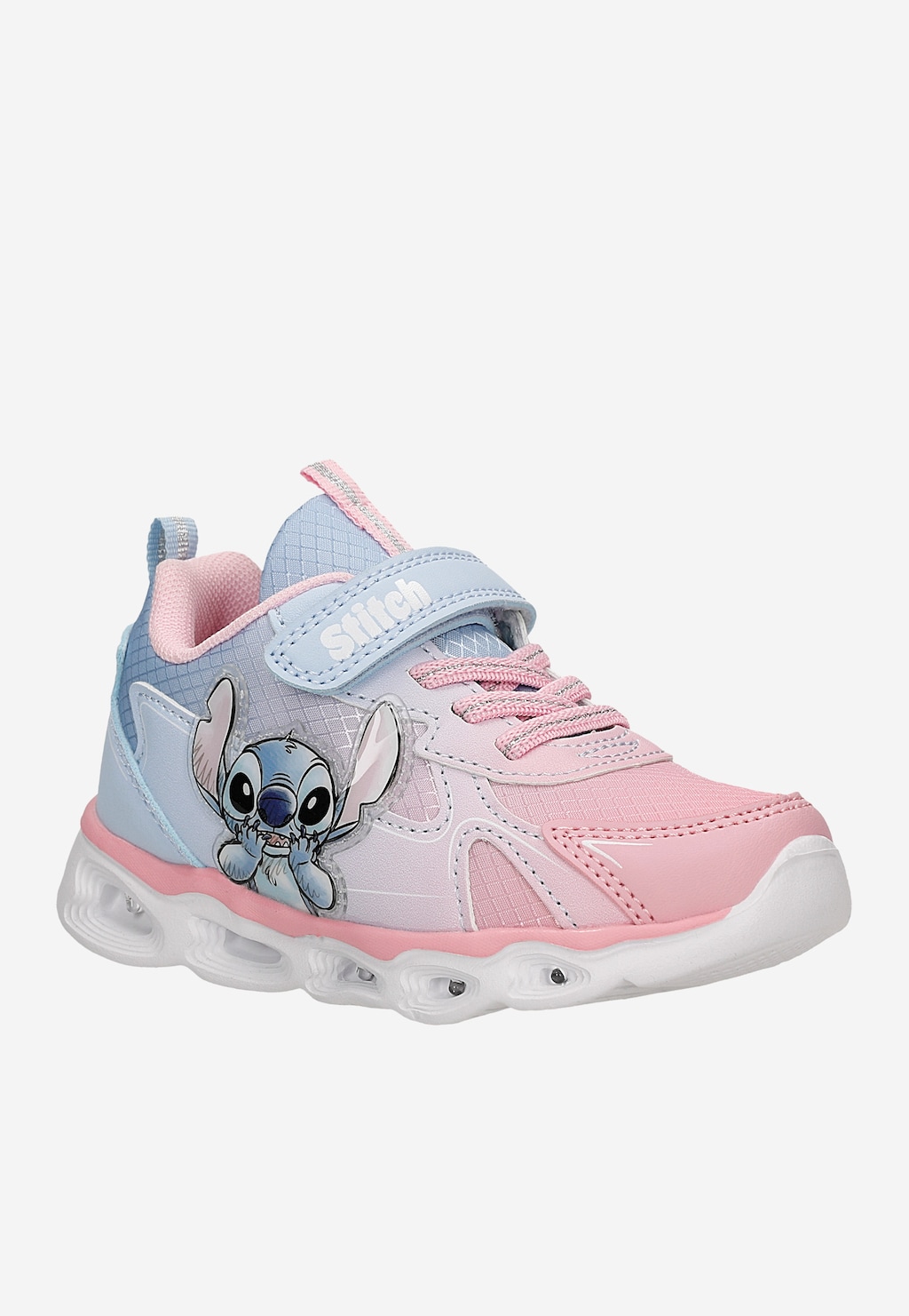Niebiesko-różowe sneakersy Stitch ze świecącą podeszwą BARTEK 87038-15 Widok 3