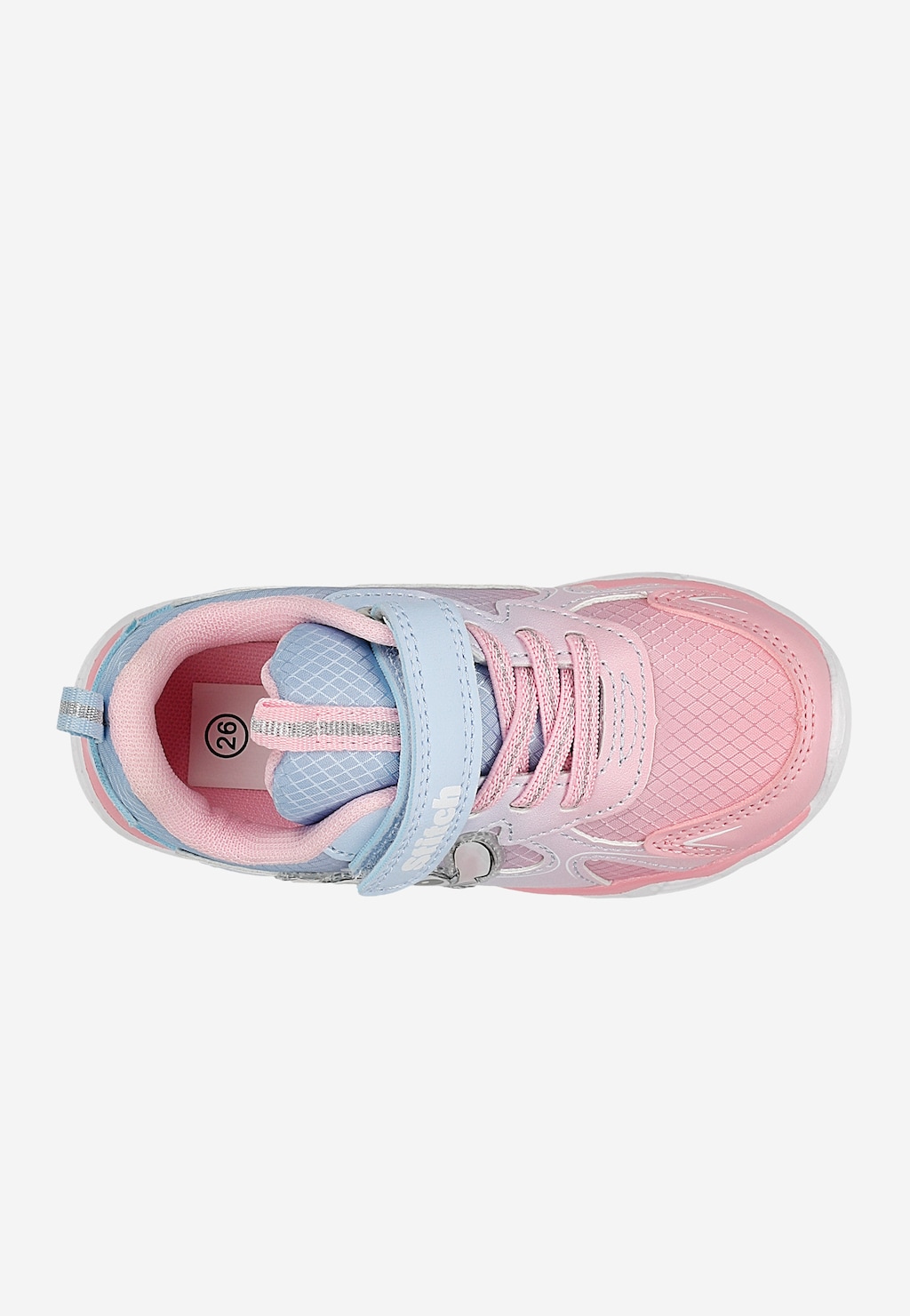 Niebiesko-różowe sneakersy Stitch ze świecącą podeszwą BARTEK 87038-15 Widok 5