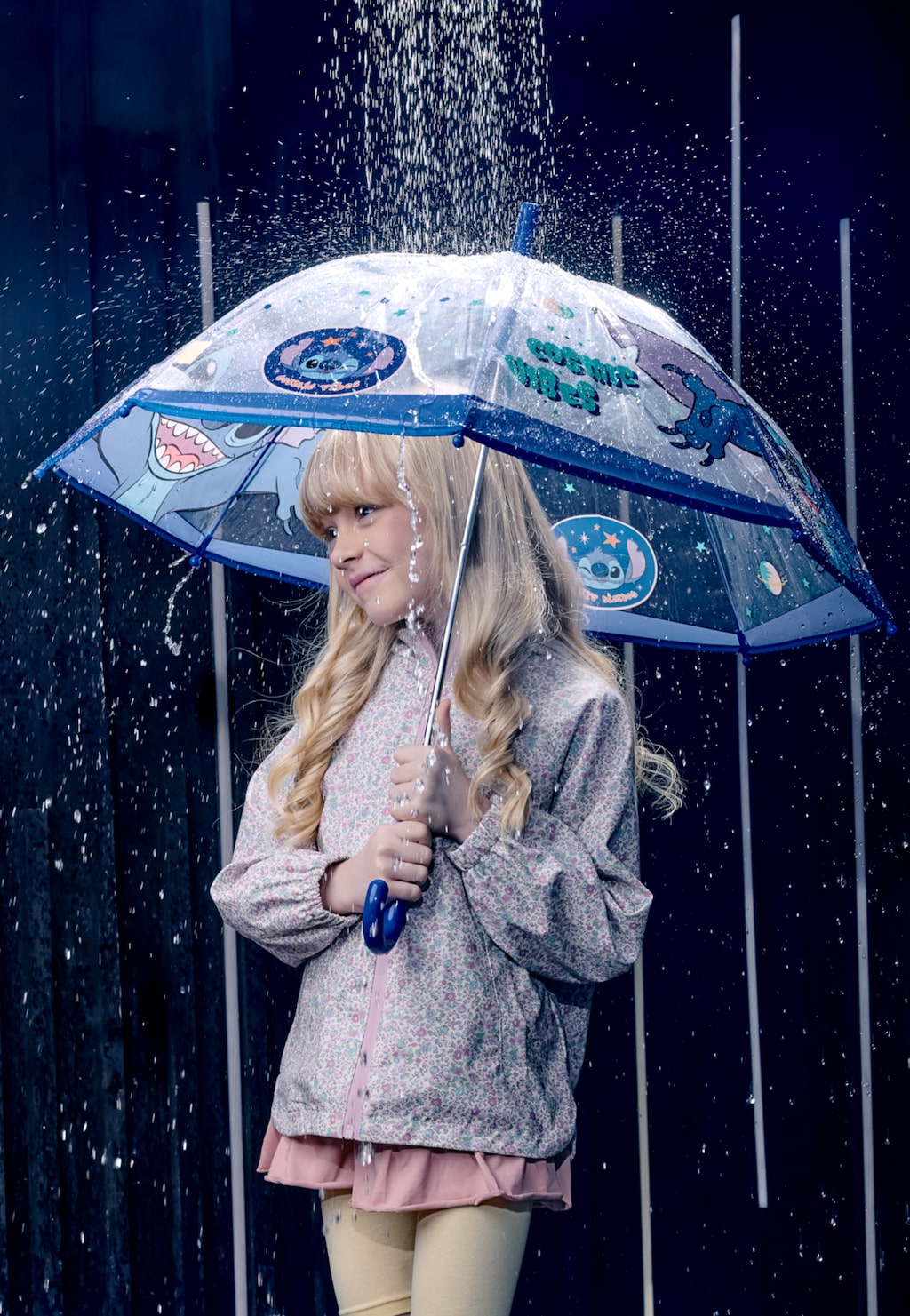 Długi przezroczysty parasol dziecięcy Stitch BARTEK 85801-16 Widok 1