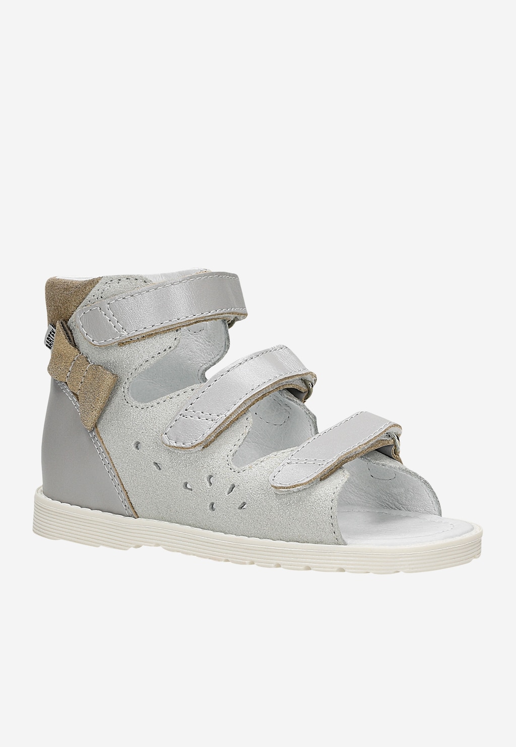Popielato-srebrne sandały zabudowane BARTEK 86803-028 Widok 2