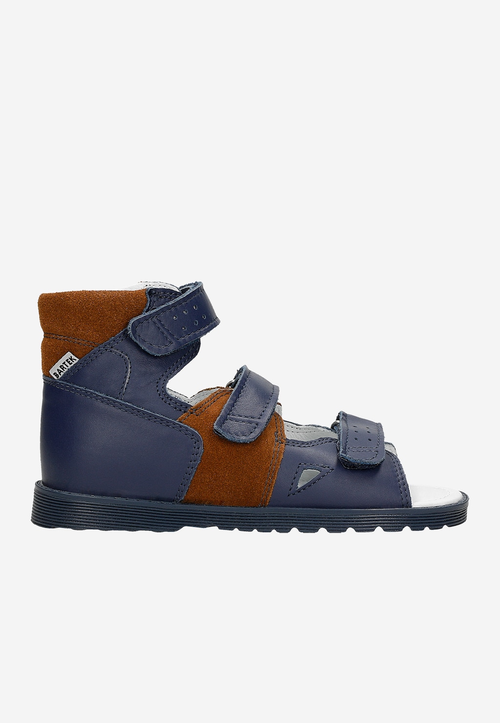 Granatowo-brązowe sandały zabudowane BARTEK 86804-026 Widok 1