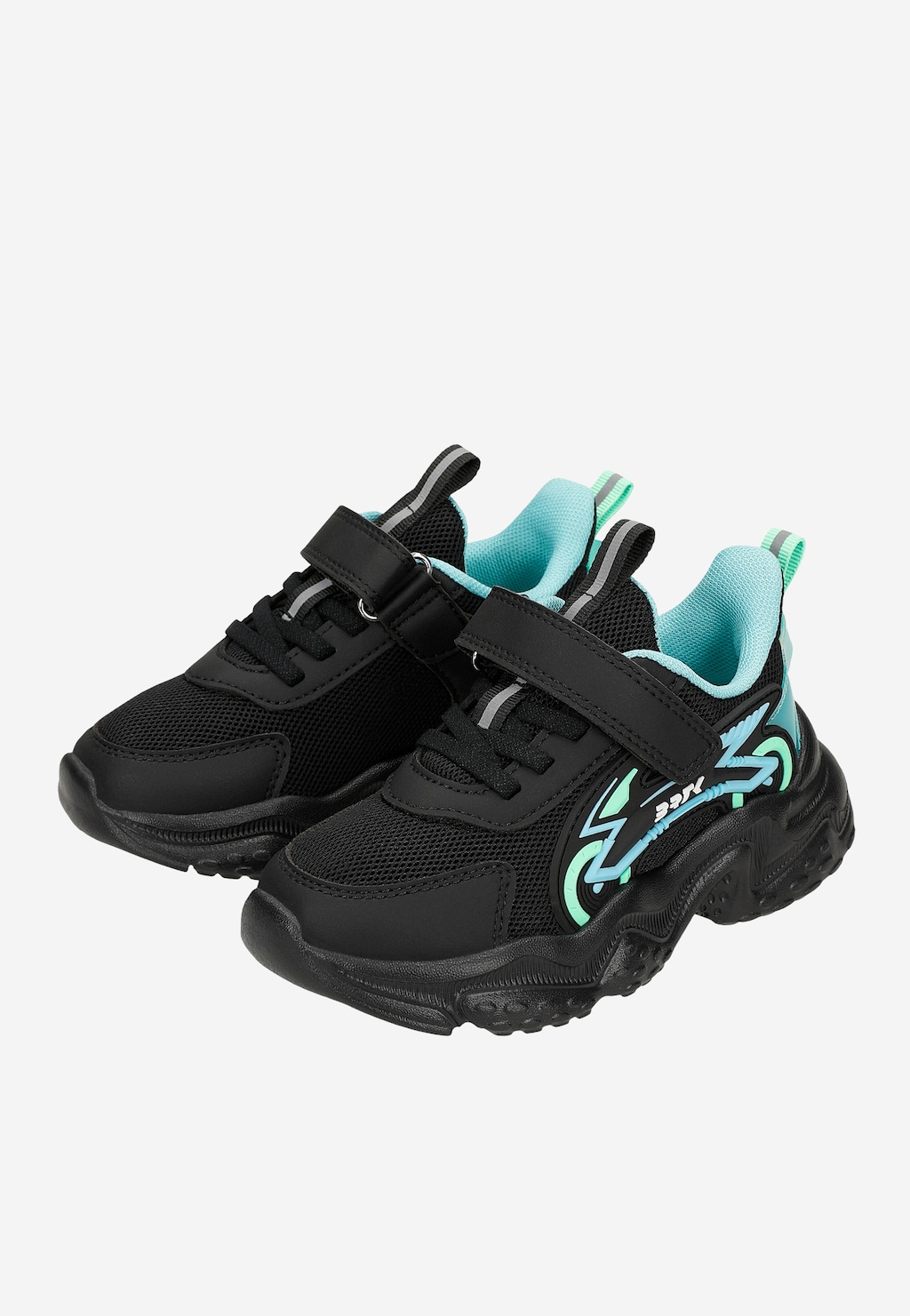 Sportowe sneakersy chłopięce z siateczkową cholewką i futurystycznymi detalami BARTEK 87022-17 Widok 8
