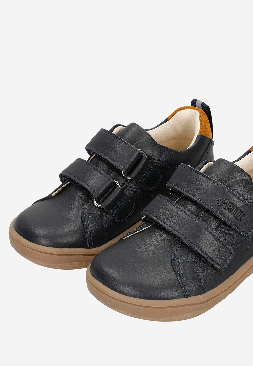 Granatowe skórzane półbuty barefoot BARTEK 86325-76 Widok 6