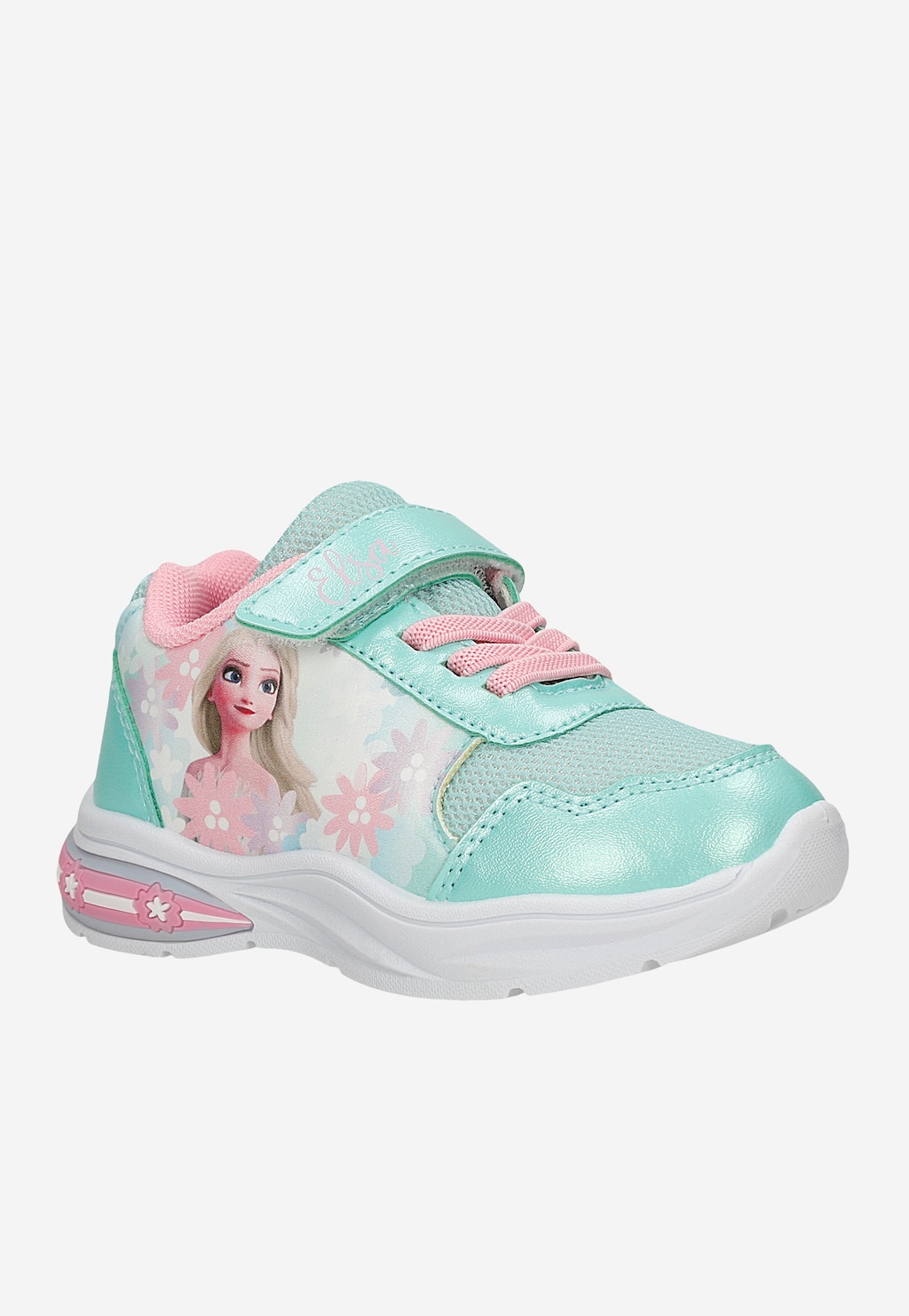 Miętowe sneakersy dziewczęce z Elsą FROZEN ze świecącą podeszwą BARTEK 87028-17 Widok 3