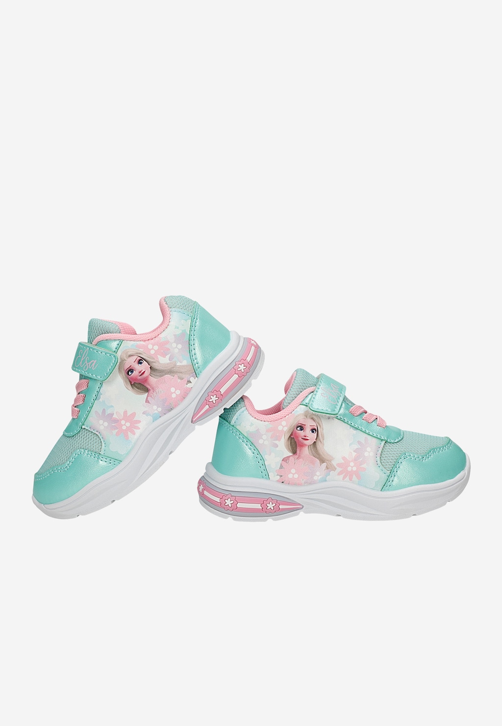 Miętowe sneakersy dziewczęce z Elsą FROZEN ze świecącą podeszwą BARTEK 87028-17 Widok 7