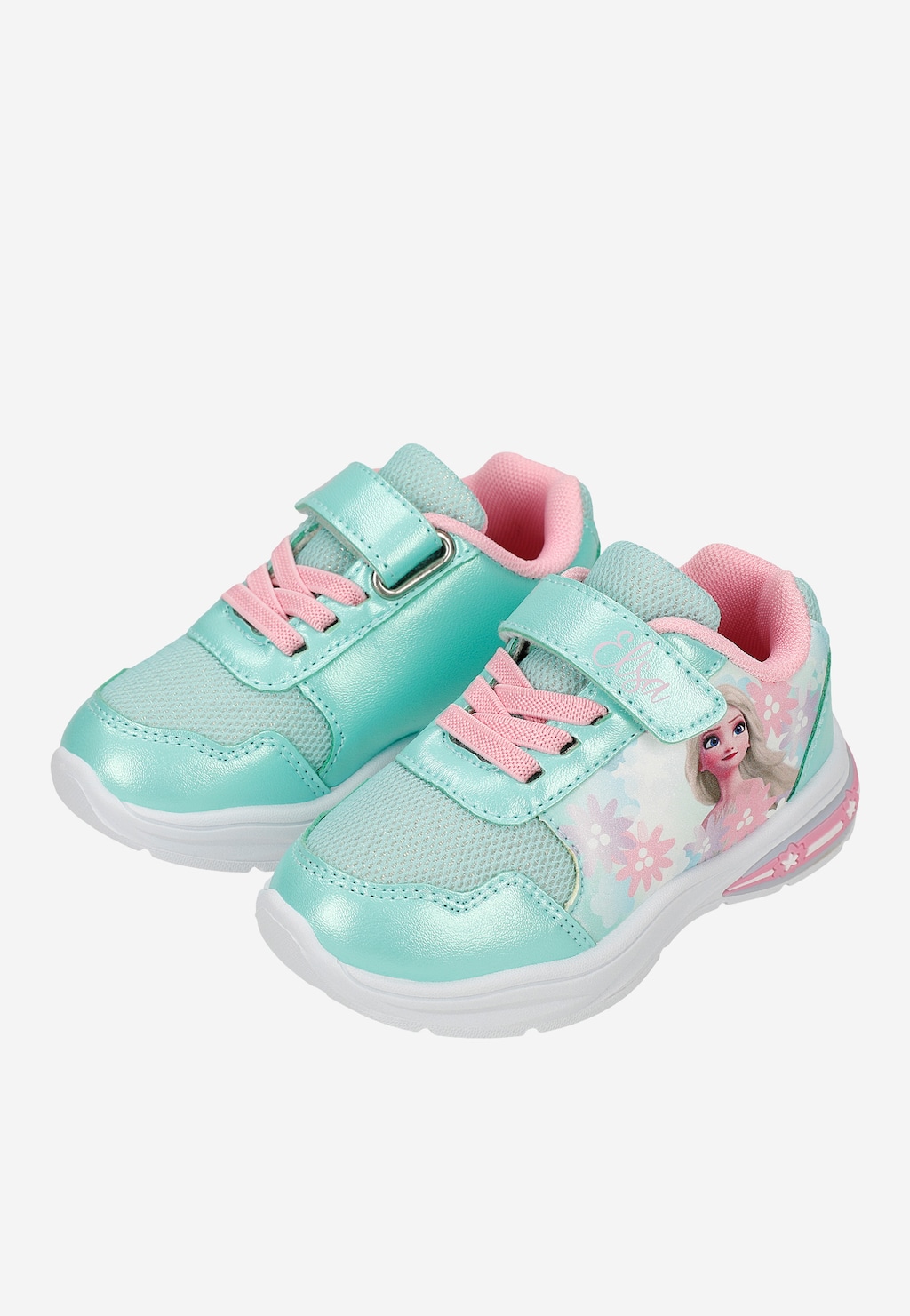 Miętowe sneakersy dziewczęce z Elsą FROZEN ze świecącą podeszwą BARTEK 87028-17 Widok 8