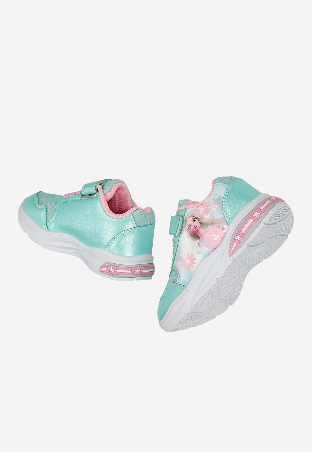 Miętowe sneakersy dziewczęce z Elsą FROZEN ze świecącą podeszwą BARTEK 87028-17 Widok 9