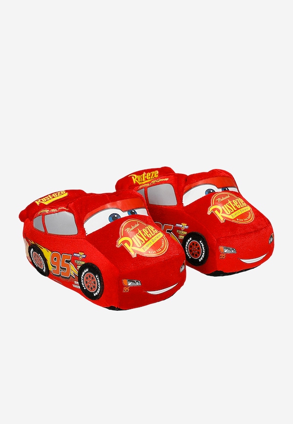 Dziecięce czerwone kapcie z motywem CARS zygzak mcqueen