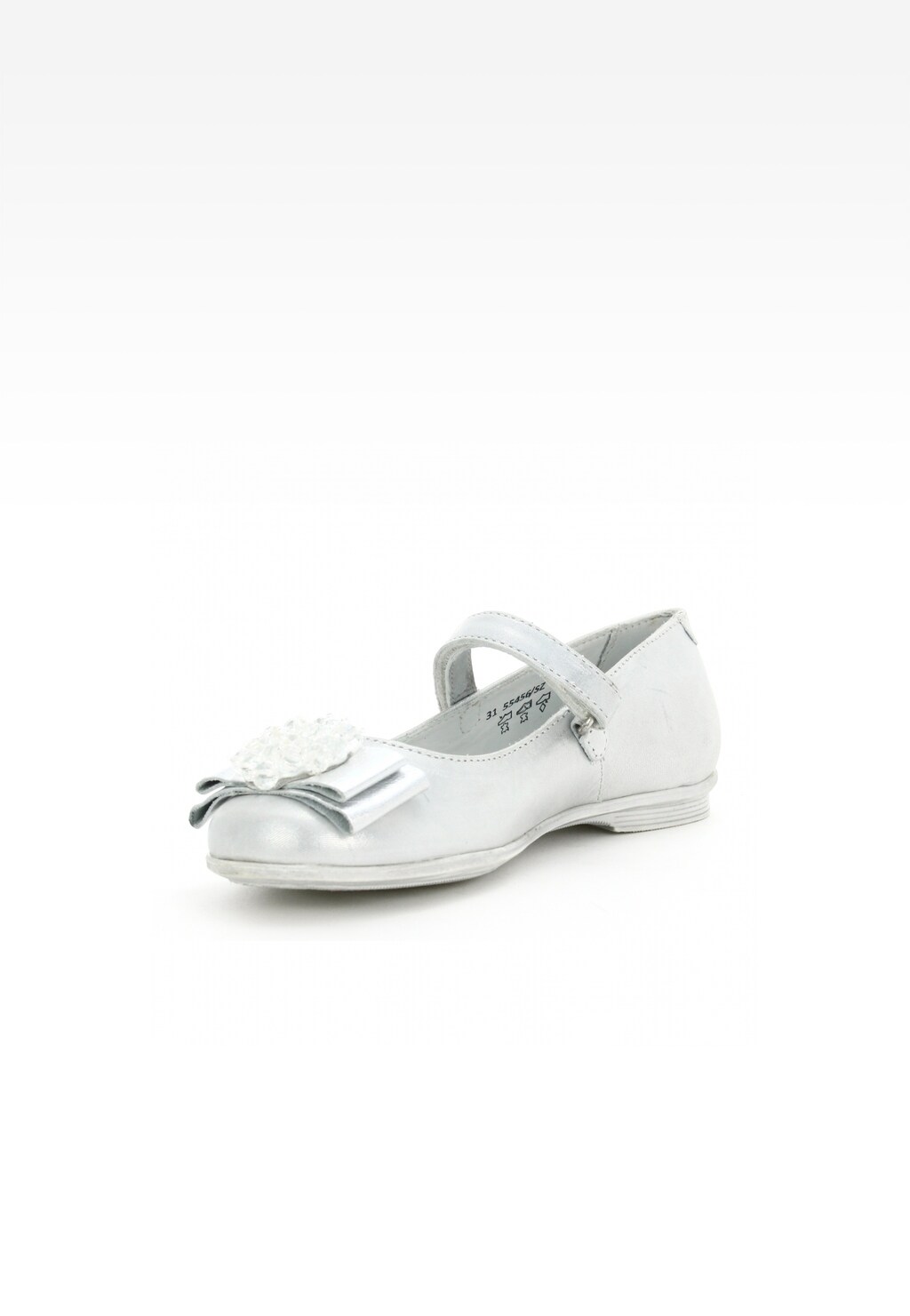 Czółenka BARTEK T-55456/SZ/18H, dla dziewcząt, srebrny Widok 3
