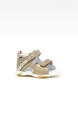 Sandały BARTEK T-71188/1R1, dla dziewcząt, beżowo-złoty