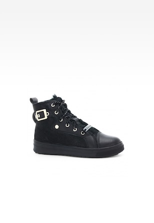 Trzewiki ocieplane BARTEK W-972840/F10, dla dziewcząt, czarny