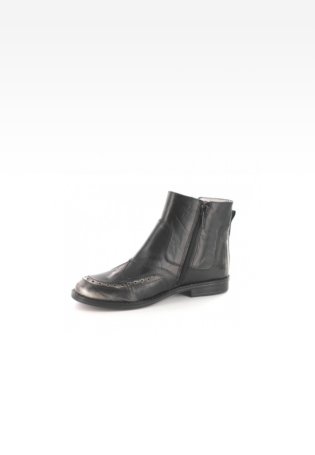 Botki BARTEK W-57833/SZ/0S1, dla dziewcząt, czarno-srebrny Widok 3