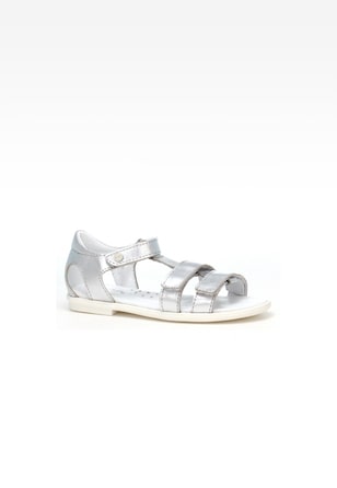 Sandały BARTEK W-79016/SIE, dla dziewcząt, biało-srebrny
