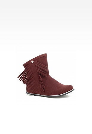 Botki BARTEK 14233020, dla dziewcząt, bordowy