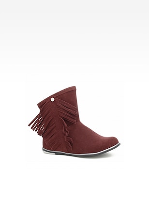 Botki BARTEK 17233020, dla dziewcząt, bordowy