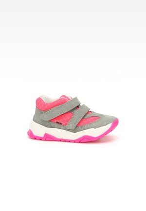 Sneakers BARTEK 11131011, dla dziewcząt, szaro-różowy