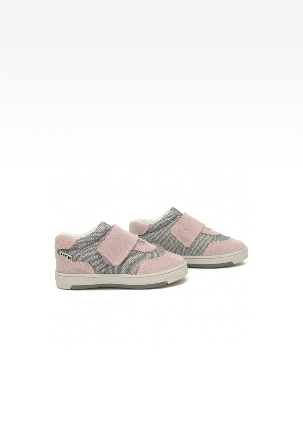 Sneakers BARTEK 11141009, dla dziewcząt, różowo-szary Widok 7