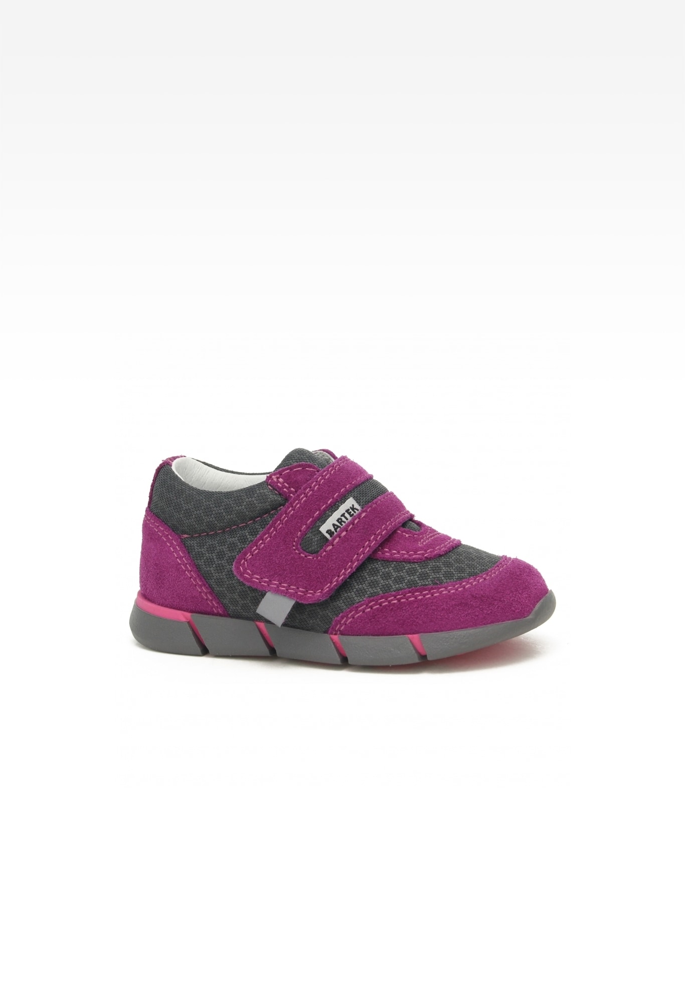 Sneakers BARTEK 11949018, dla dziewcząt, różowo-szary