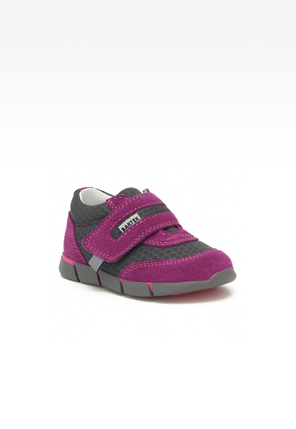 Sneakers BARTEK 11949018, dla dziewcząt, różowo-szary Widok 2