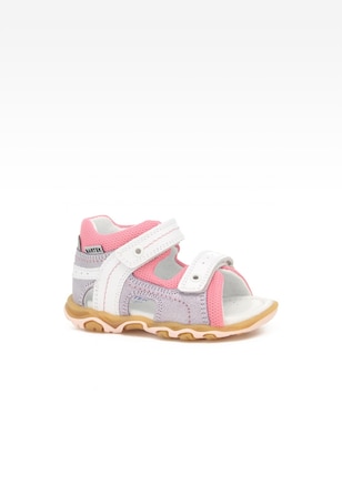 Sandały BARTEK 11848-003, dla dziewcząt, biało-różowy