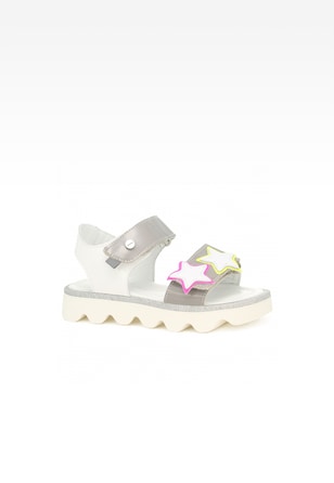 Sandały BARTEK 19120002, dla dziewcząt, szaro-biały