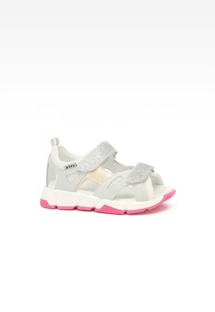 Sandały BARTEK 19119002, dla dziewcząt, biało-złoty