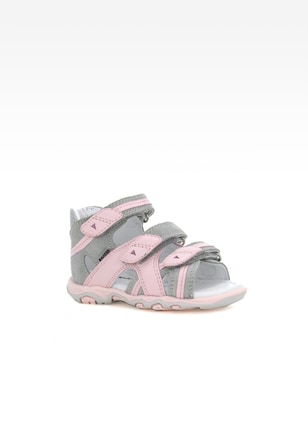 Sandały BARTEK T-11708-5/UPA, dla dziewcząt, szaro-różowy