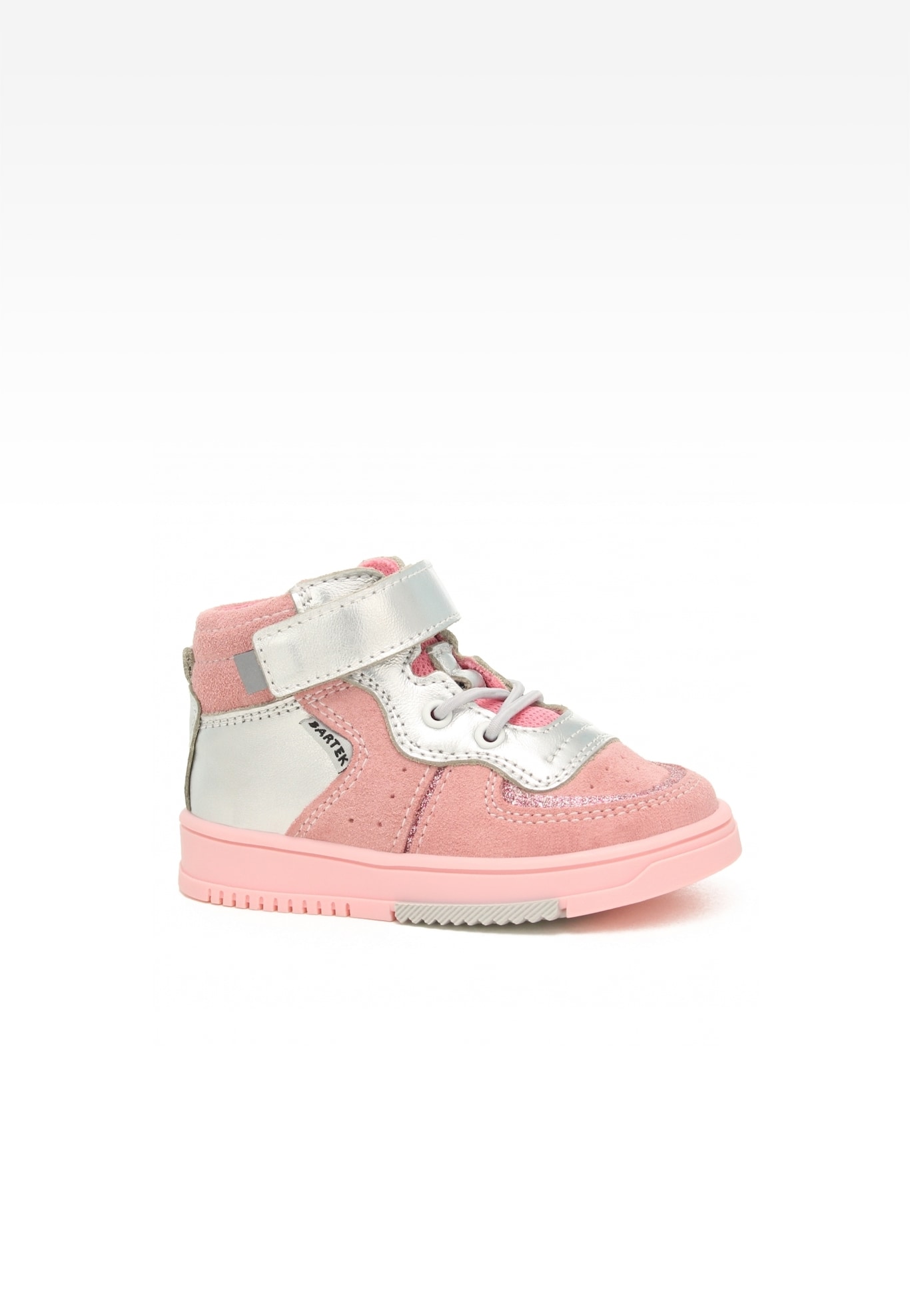 Sneakers BARTEK 11583003, dla dziewcząt, różowo-srebrny