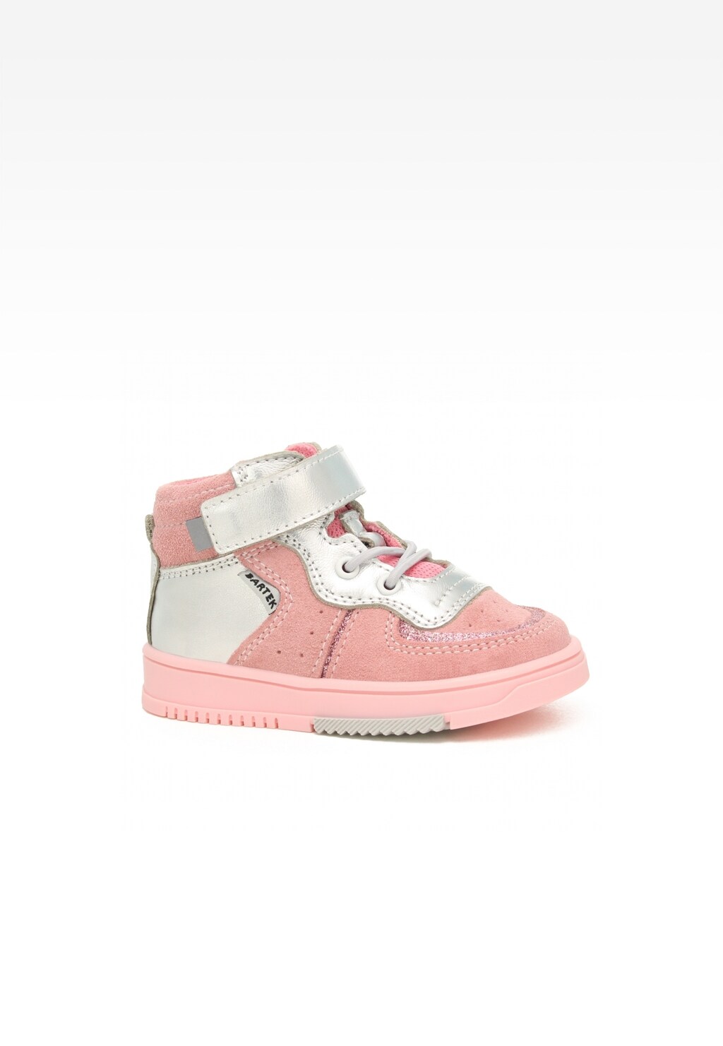 Sneakers BARTEK 11583003, dla dziewcząt, różowo-srebrny Widok 1