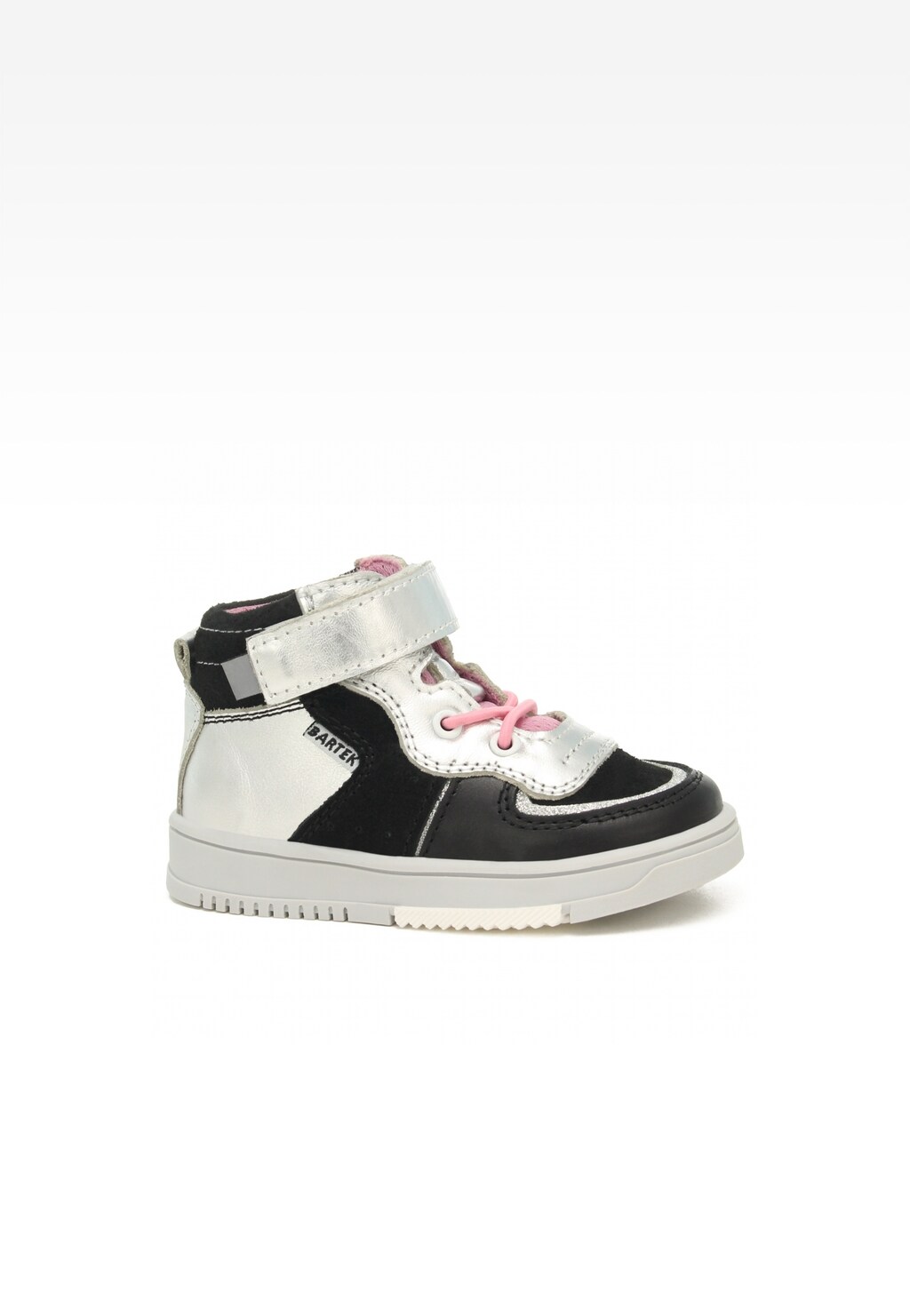 Sneakers BARTEK 11583002, dla dziewcząt, czarno-srebrny Widok 1