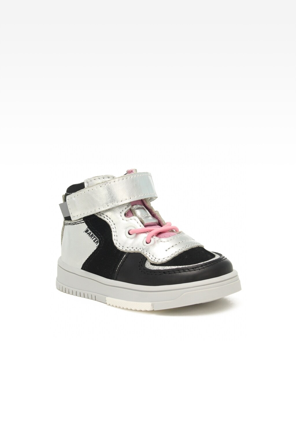Sneakers BARTEK 11583002, dla dziewcząt, czarno-srebrny Widok 2