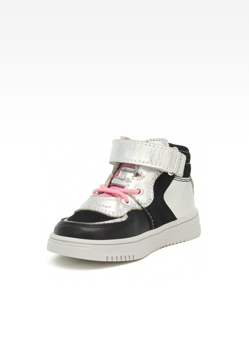 Sneakers BARTEK 11583002, dla dziewcząt, czarno-srebrny Widok 3