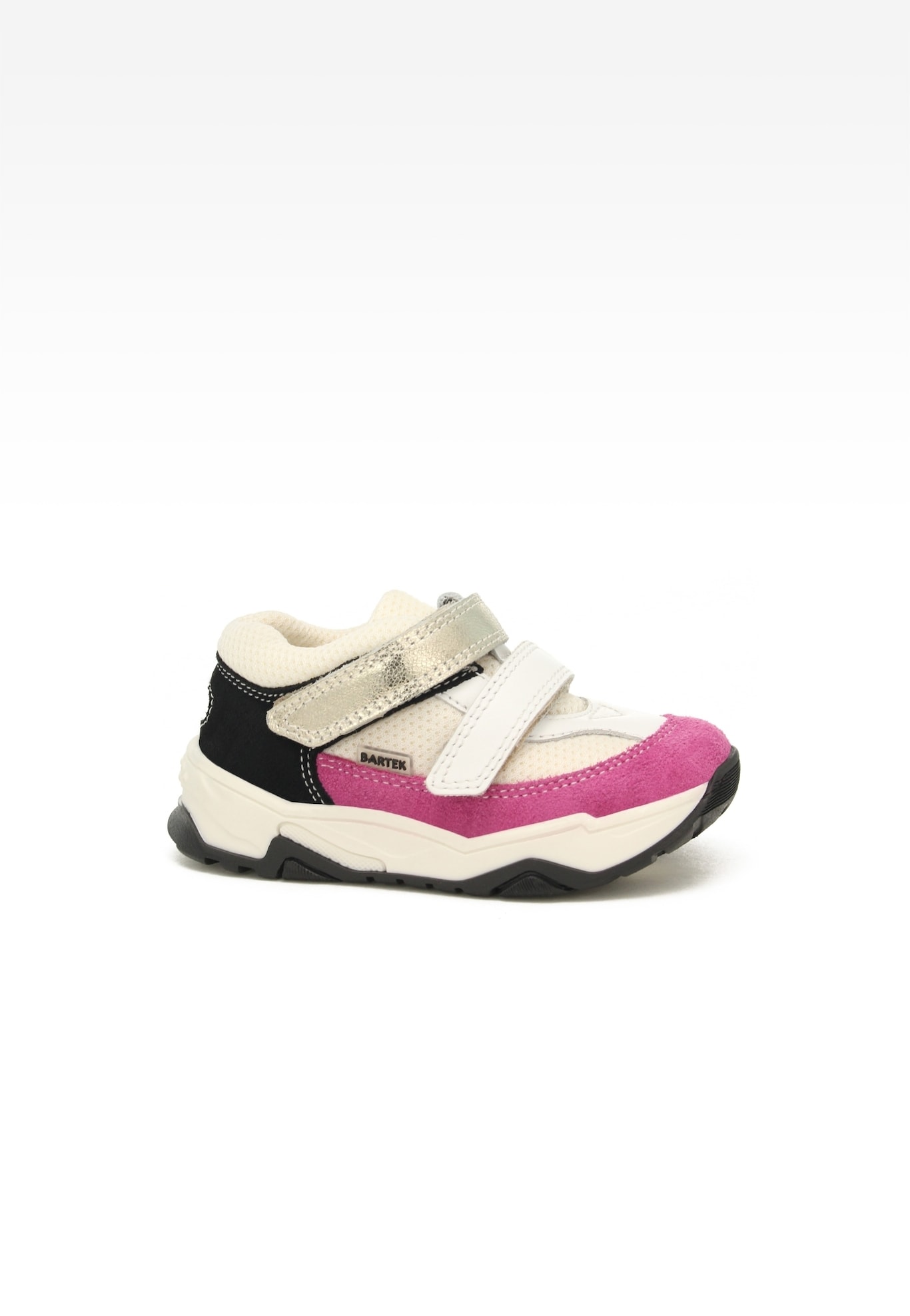 Sneakers BARTEK 11131025, dla dziewcząt, biało-różowy