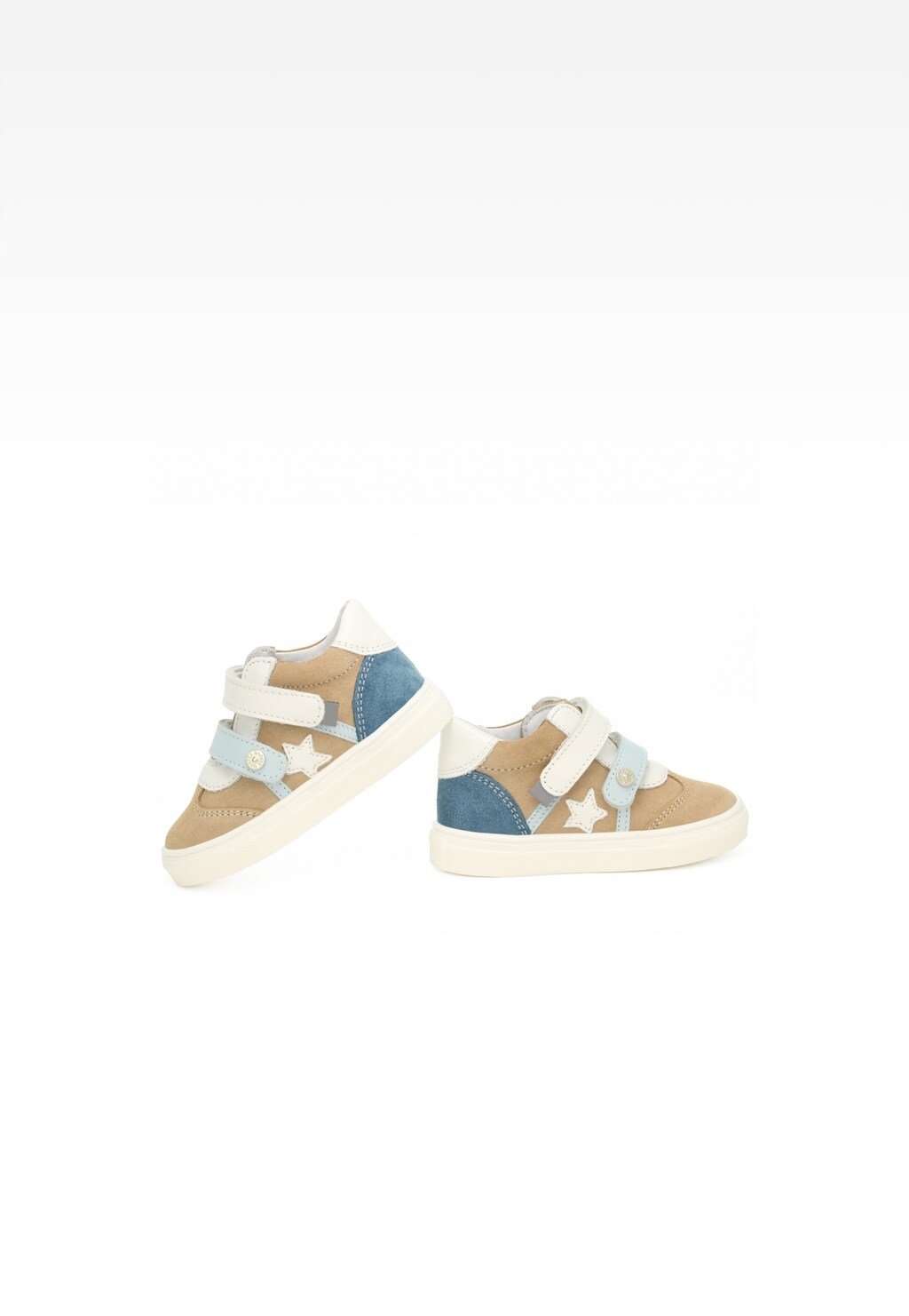 Sneakers BARTEK 114300-09, beżowo-niebieski Widok 6
