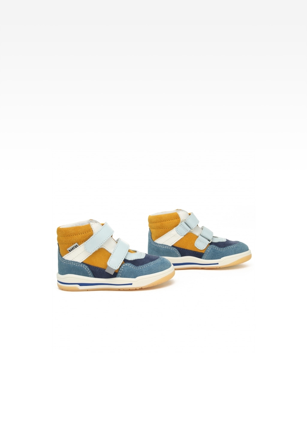 Sneakers BARTEK 116150-02, niebiesko-pomarańczowy Widok 4