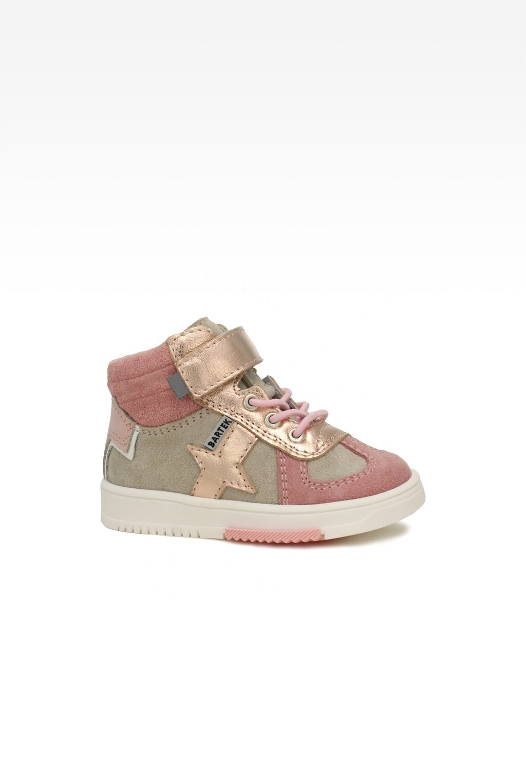 Sneakers BARTEK 11577010, dla dziewcząt, beżowo-różowy Widok 1