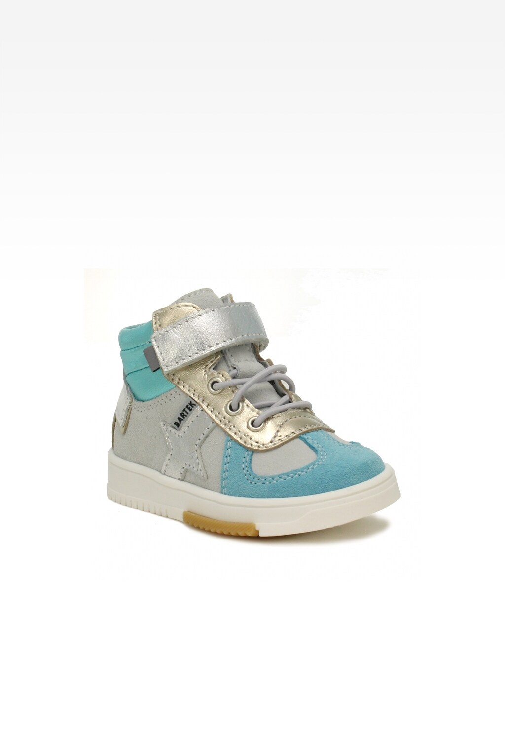 Sneakers BARTEK 11577011, dla dziewcząt, beżowo-błękitny Widok 2