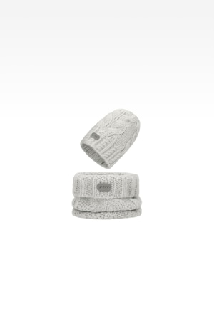 Zimowy zestaw BARTEK z wełny merino 85604-80, czapka + komin