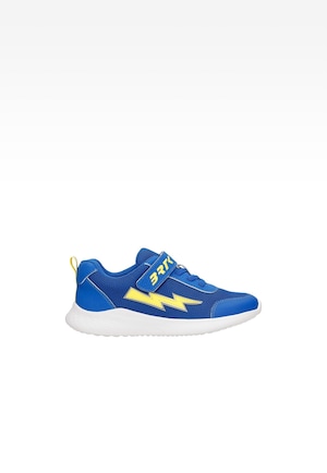 Niebieskie sneakersy BARTEK z żółtą błyskawicą 87006-16