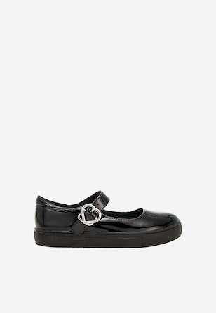 Czarne eleganckie baleriny dziewczęce z lakierowanej skóry BARTEK 83006-31