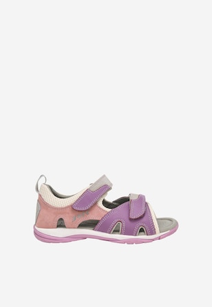 Różowo-fioletowe sandały dla dziewczynki zapinane na rzepy BARTEK 84413-85