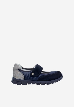 Granatowe sportowe czółenka z paskiem BARTEK W-65026/SZ/RWR