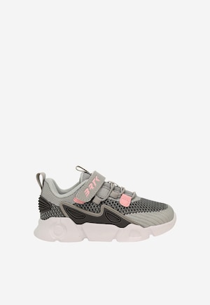 Popielate sneakersy z materiału dla dziewczynki BARTEK 87007-14