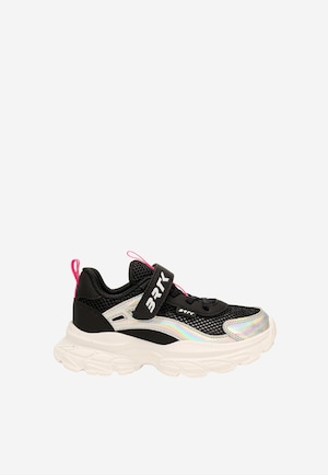 Czarne sneakersy dla dziewczynki z elementami holo BARTEK 87008-11