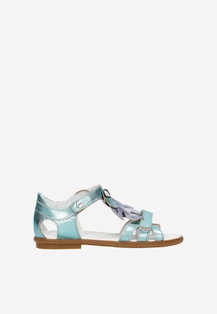 Sandały BARTEK 16182038  II, dla dziewcząt, niebieski