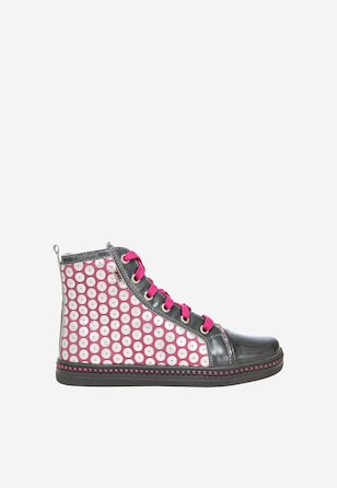 Szaro-różowe trampki dziewczęce BARTEK 14133-06