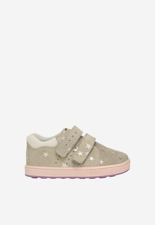 Szare trampki dziewczęce z nadrukiem w gwiazdki BARTEK 1104203