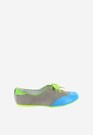 Półbuty BARTEK T-25363/0N4, dla dziewcząt, szaro-turkusowo-zielony