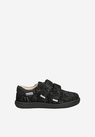 Czarne błyszczące półbuty barefoot dla dziewczynki BARTEK 86003-60