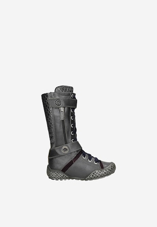 Ciemnoszare kozaki BARTEK ze skóry licowej T-44741/03H